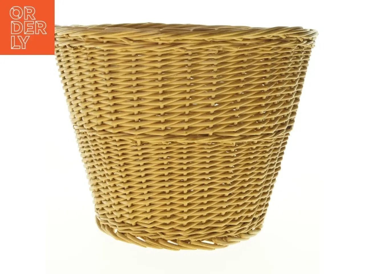 Billede 1 - Flettet kurv (str. H. 25 cm. ø. 31 cm)