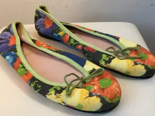 Pretty Ballerinas, blomstrede ballerinasko, str 41