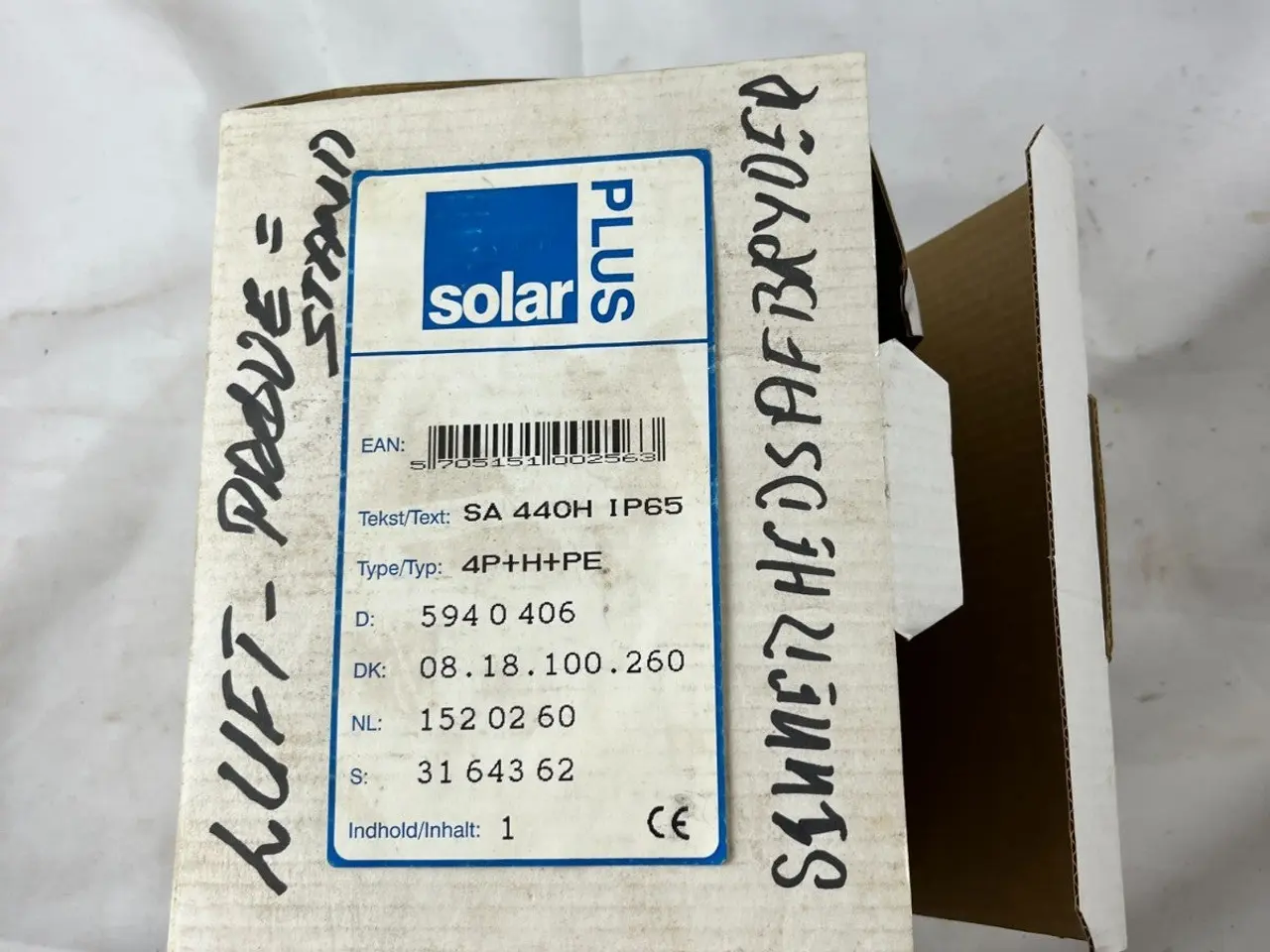 Billede 6 - Solar Plus SA 440H IP65 4P+H+PE Safety Isolator 40
