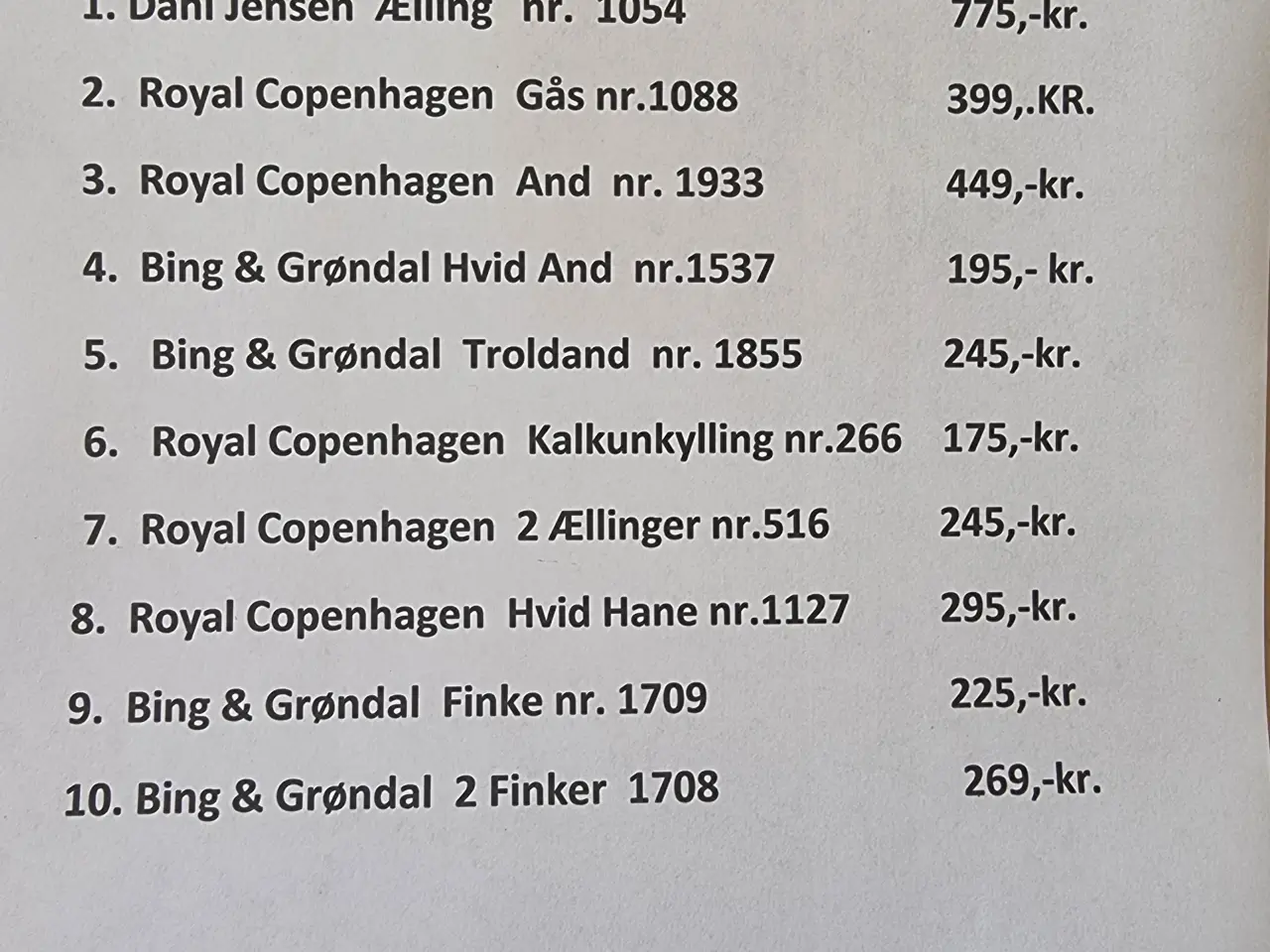 Billede 3 - Fuglefigurer Royal Copenhagen - B & G