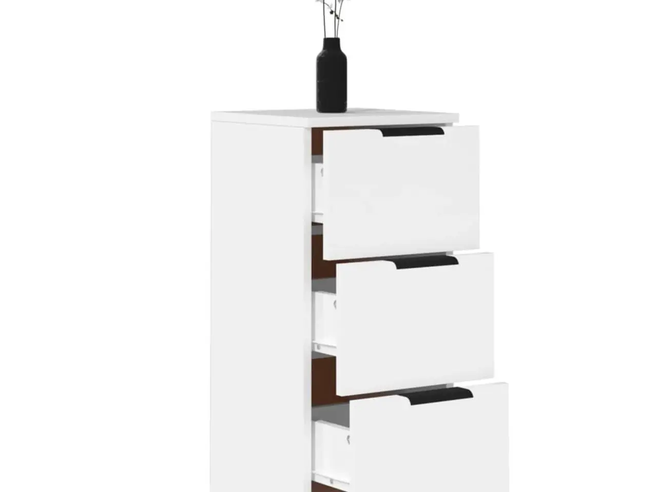Billede 5 - Skænk med 3 skuffer - 30×30×70 cm, hvid konstrueret træ