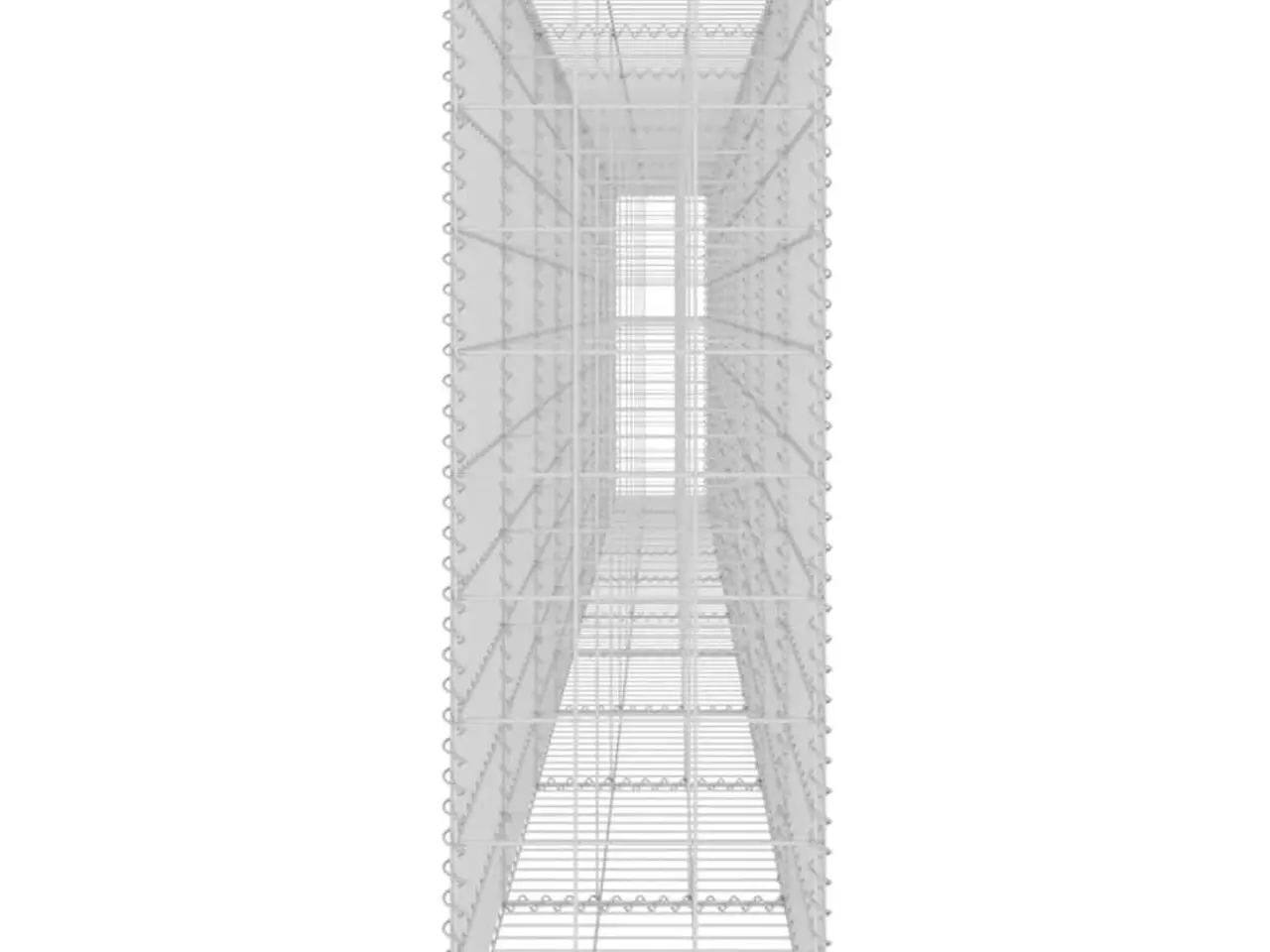 Billede 5 - Gabionvæg med dæksler galvaniseret stål 600 x 30 x 100 cm