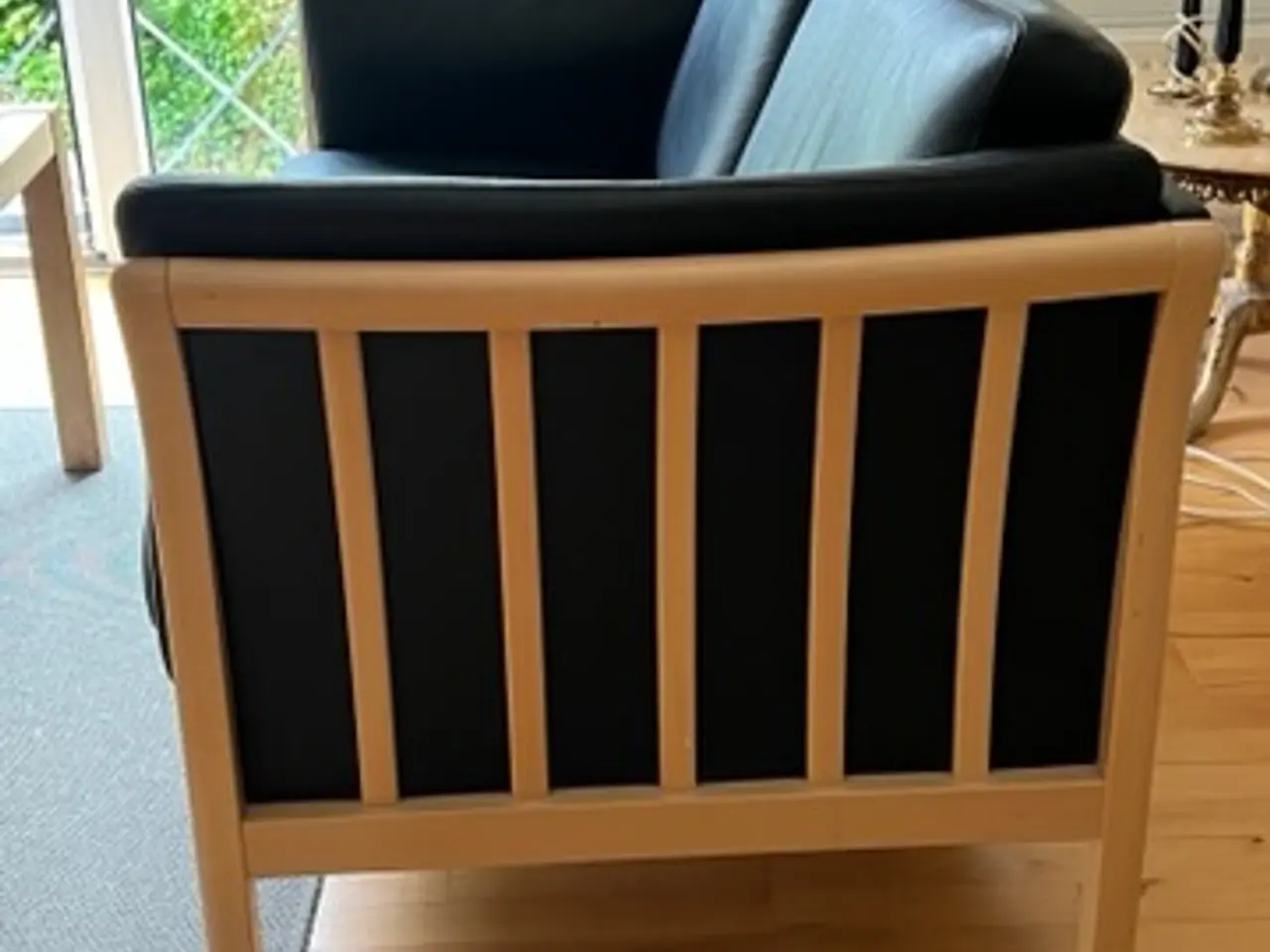 Billede 3 - Skalma Classicline 2 pers. sofa i sort okselæder
