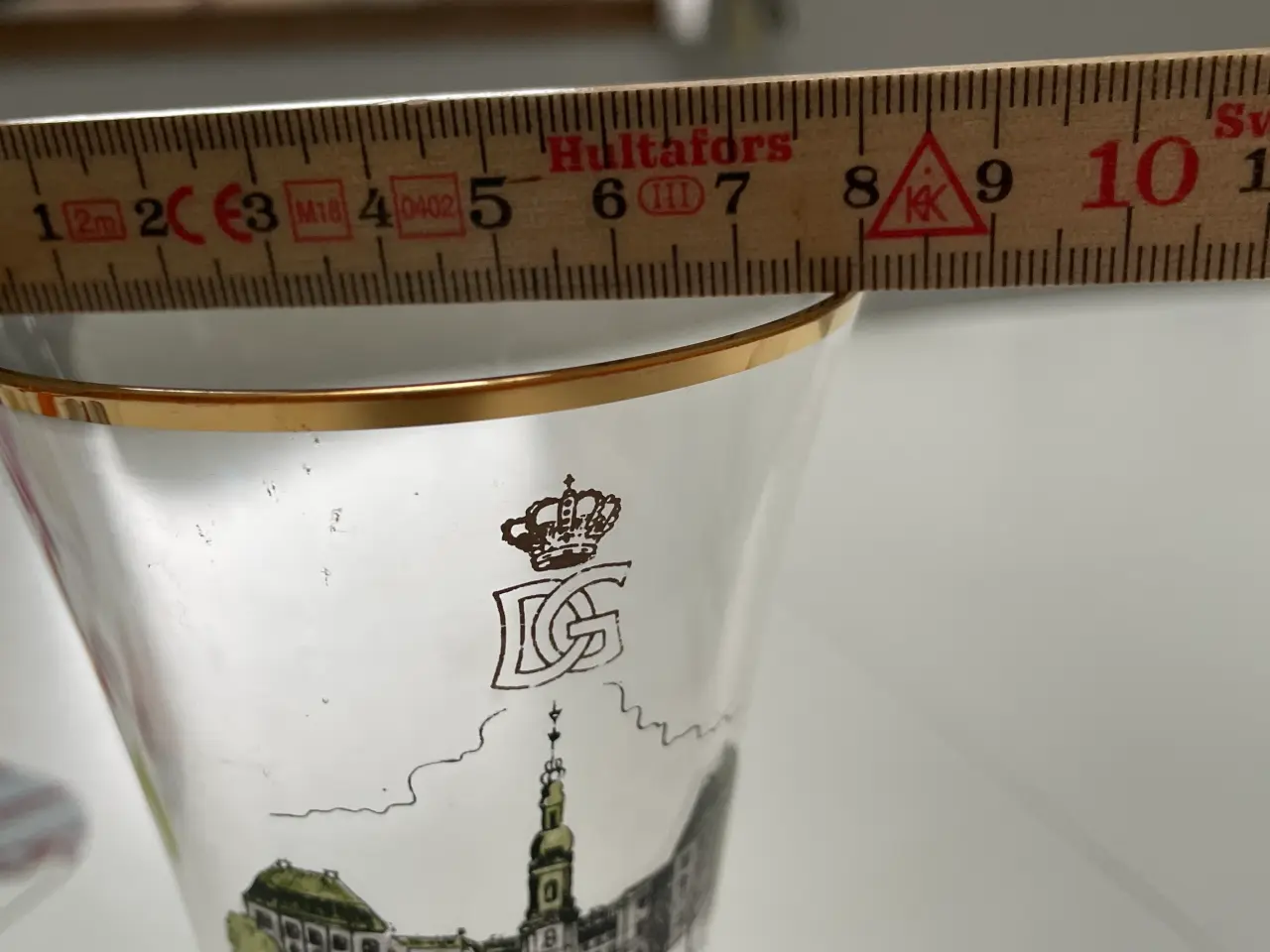 Billede 3 - Flot dekorativ glas med billede af Christiansborg.