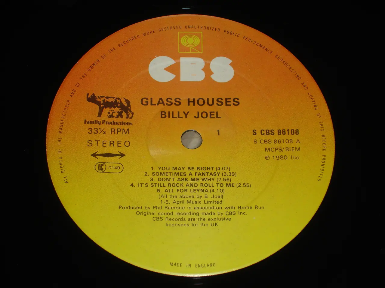 Billede 5 - (Sender gerne) Billy Joel – Glass Houses