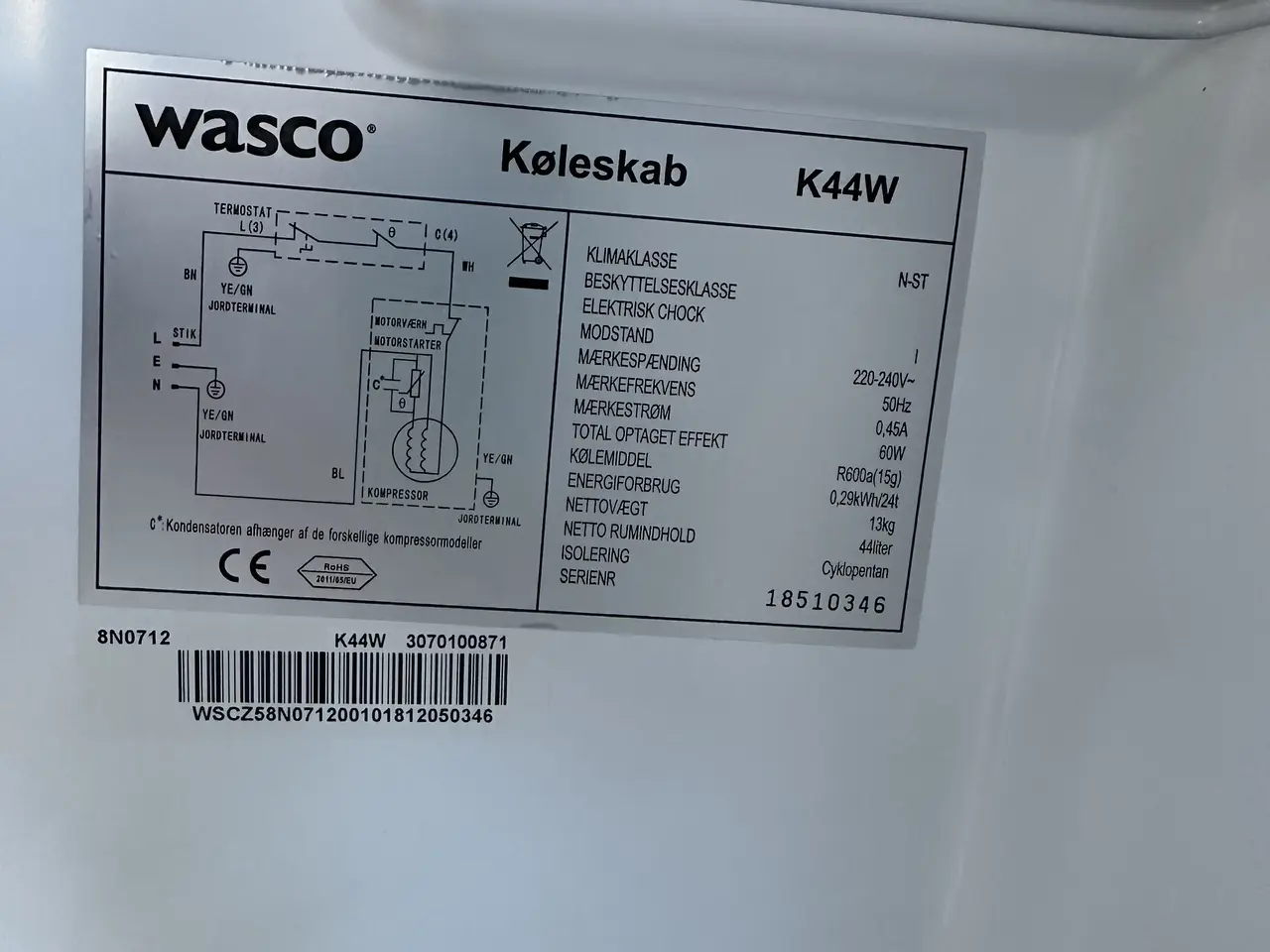 Billede 5 - Wasco køleskab sælges