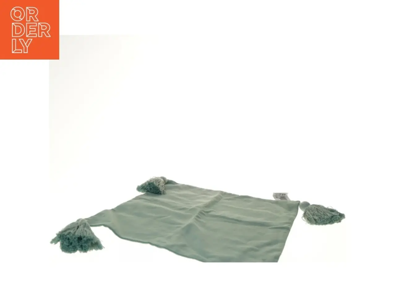 Billede 2 - grøn kvadratisk pude med kvaster fra H&M (str. 50x50 cm)