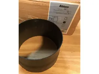 Lige røgrør 100 mm langt