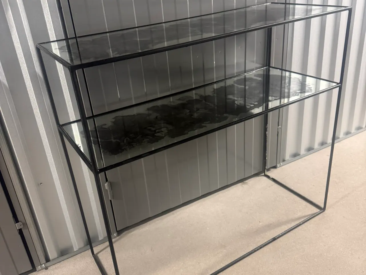 Billede 1 - Konsol bord i metal og glas