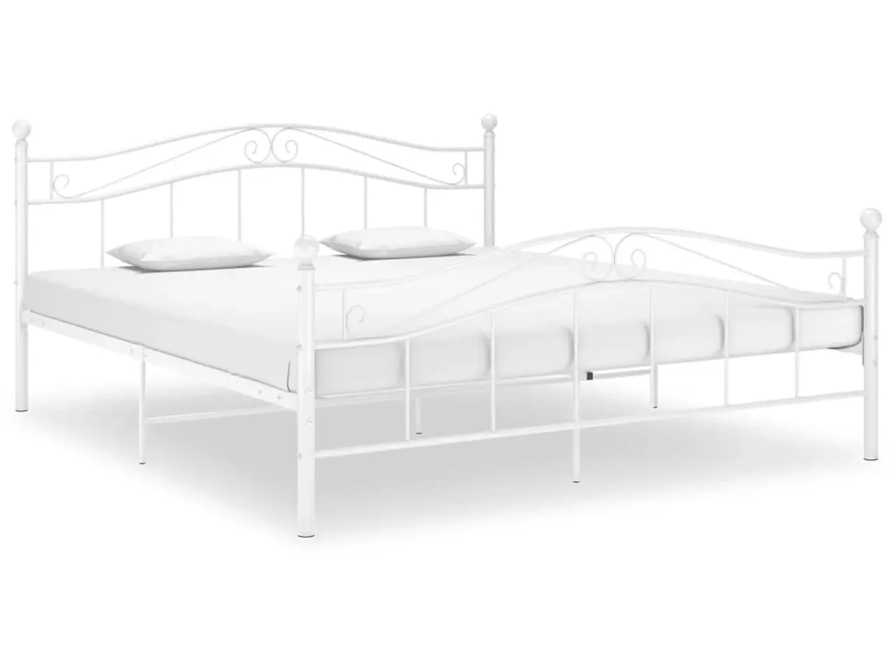 Billede 1 - Sengeramme 140x200 cm i metal - hvid dobbeltseng