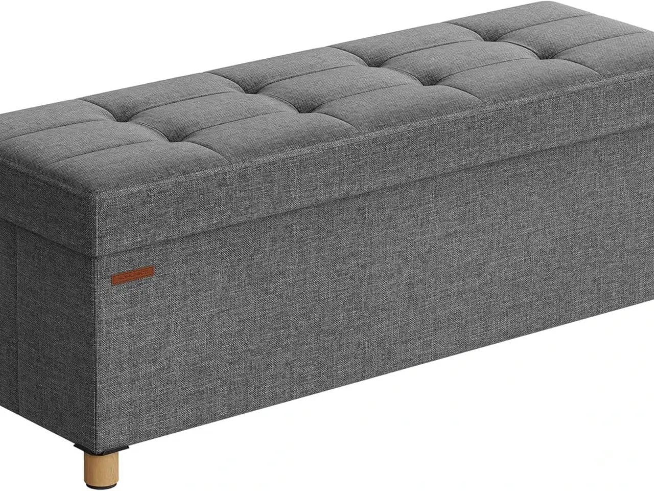 Billede 1 - Opbevaringsbænk med låg puf 112 l, 38 × 110 × 40 cm, skifergrå