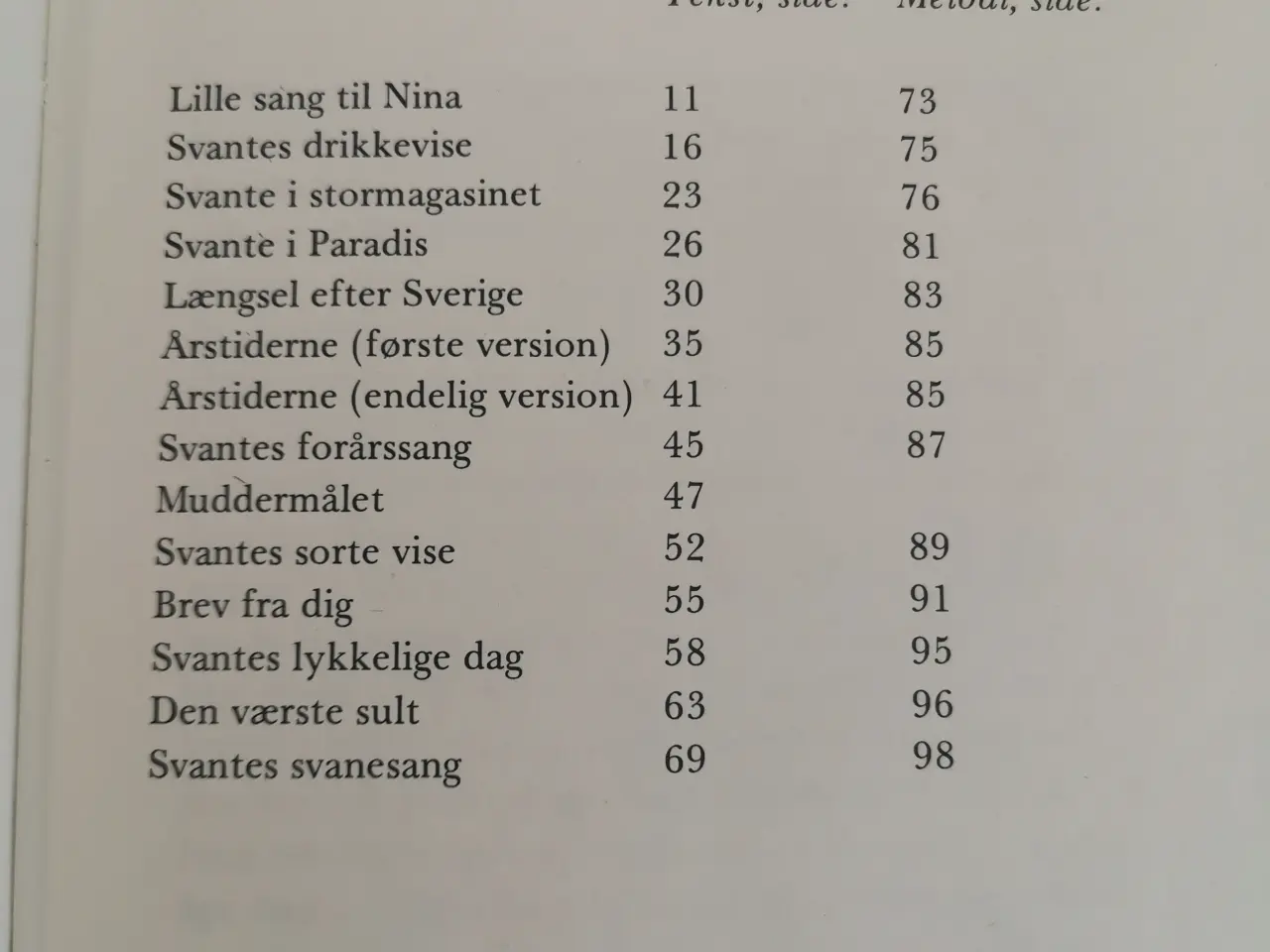 Billede 2 - Bog: Svantes viser, Benny Andersen