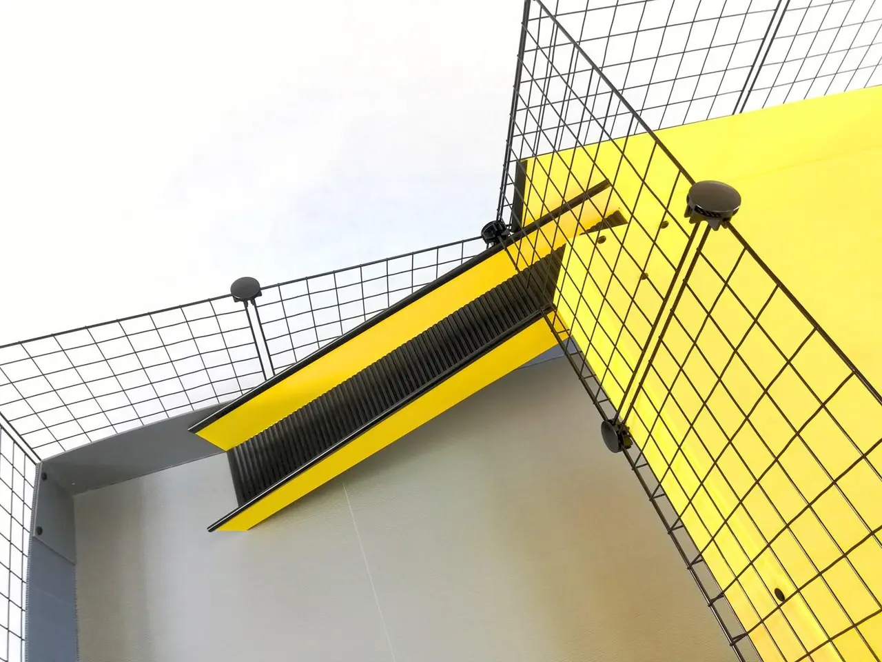 Billede 2 - Modulbur C&C 4x2 med loft 2x1 og sort rampe