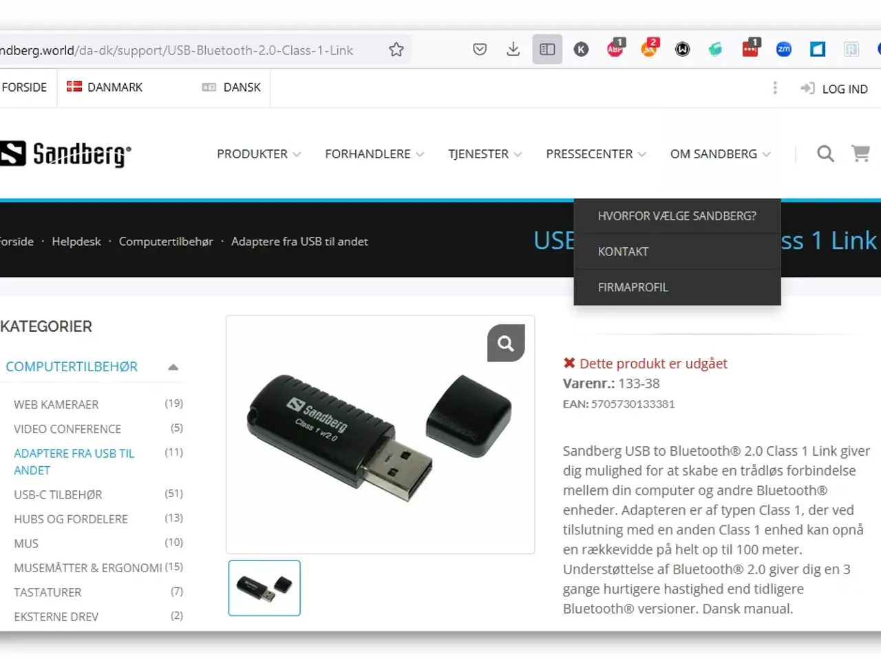 Billede 6 - Sandberg USB to Bluetooth 2.0 Class 1 Link