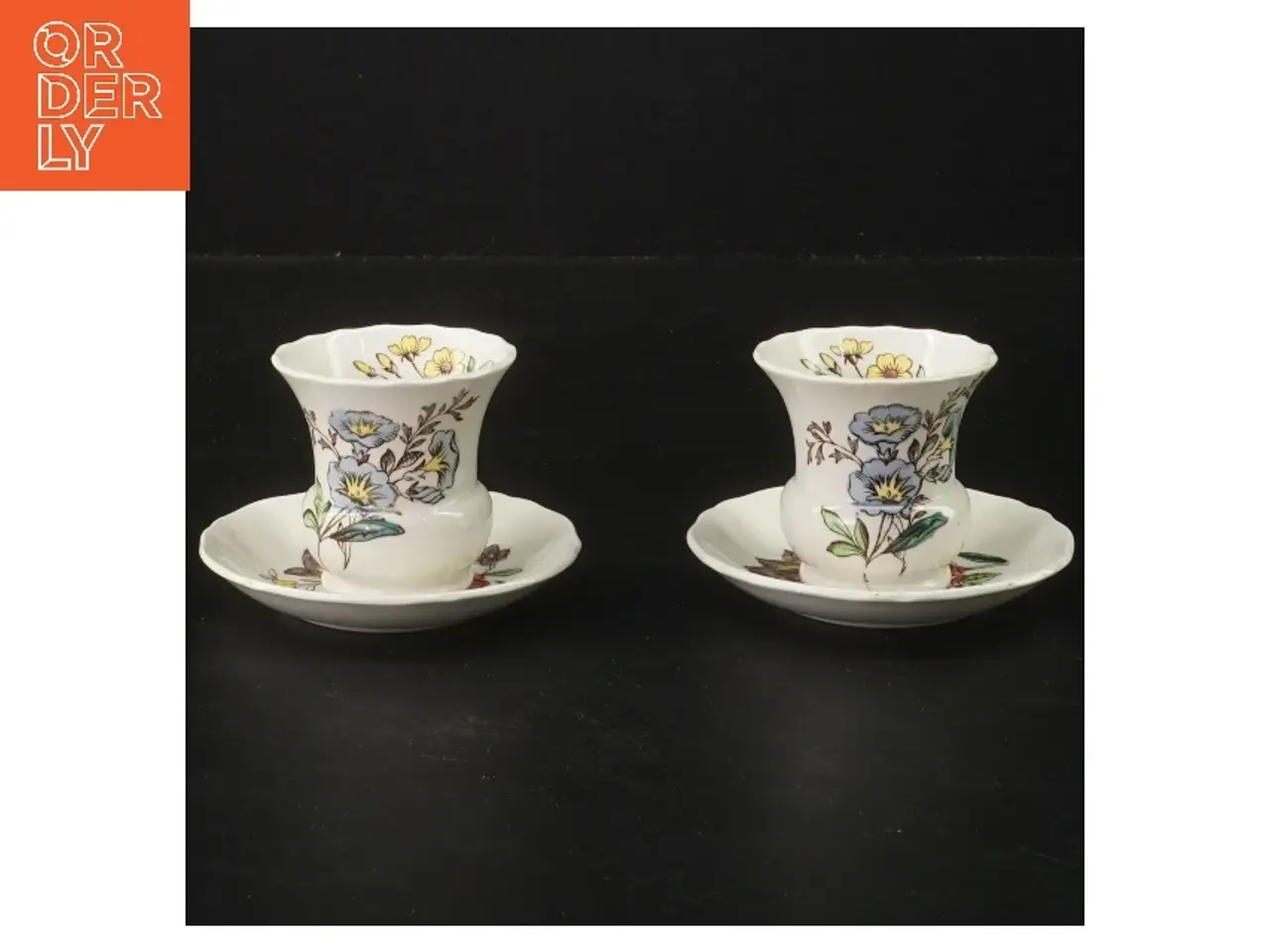 Billede 1 - To antikke kopper med underkopper fra Copeland Spode (str. Ø 9 & 5,5 cm)