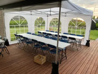 Lej nyt festtelt, nem opstilling, 20 prs.