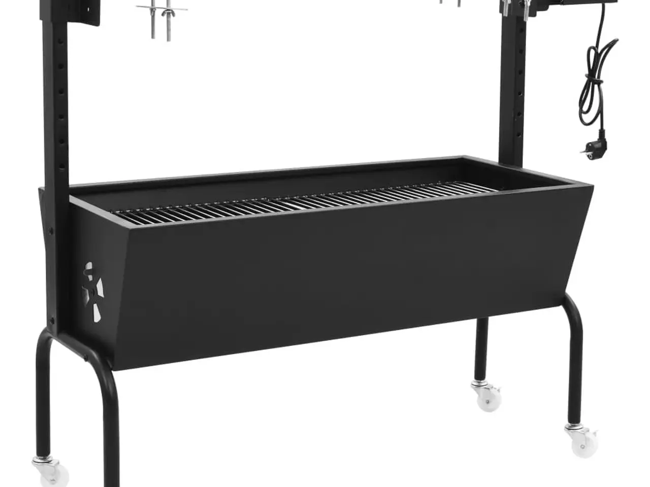 Billede 1 - Elektrisk grill med rotisserie - rustfrit stål, på hjul