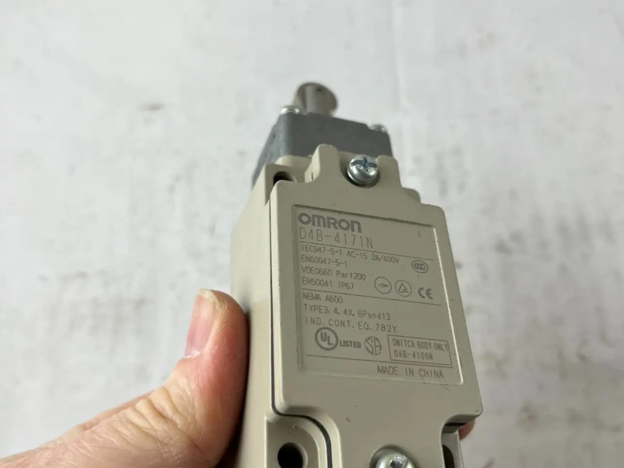 Billede 9 - Omron D4B-4171N endestopkontakt Roller Plunger 10A