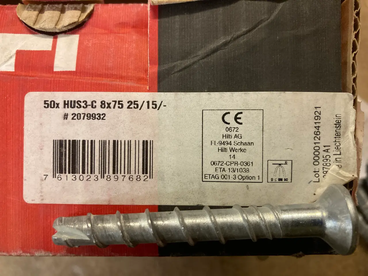 Billede 2 - Betonskruer/skrueanker HUS3-C - 20 stk.