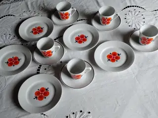 Retro kaffestel fra Colditz - Germany keramik
