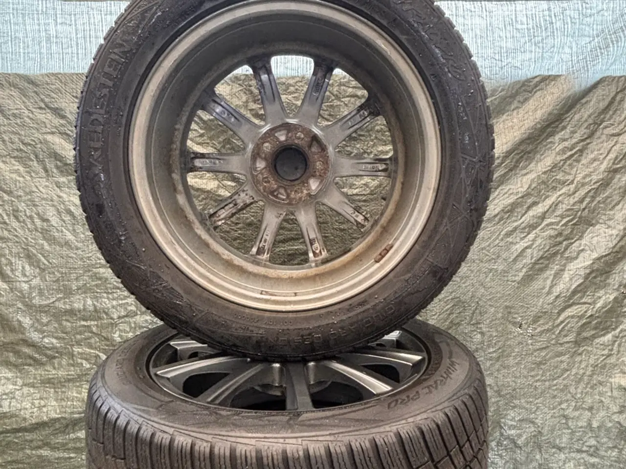 Billede 6 - Sælger disse 5x108 alufælge med vinterdæk med TPMS