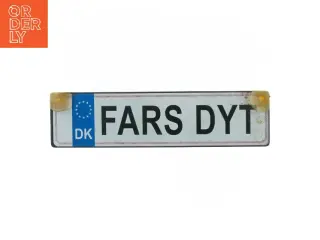 Nummerplade, fars dyt (str. 20 x 7 cm)