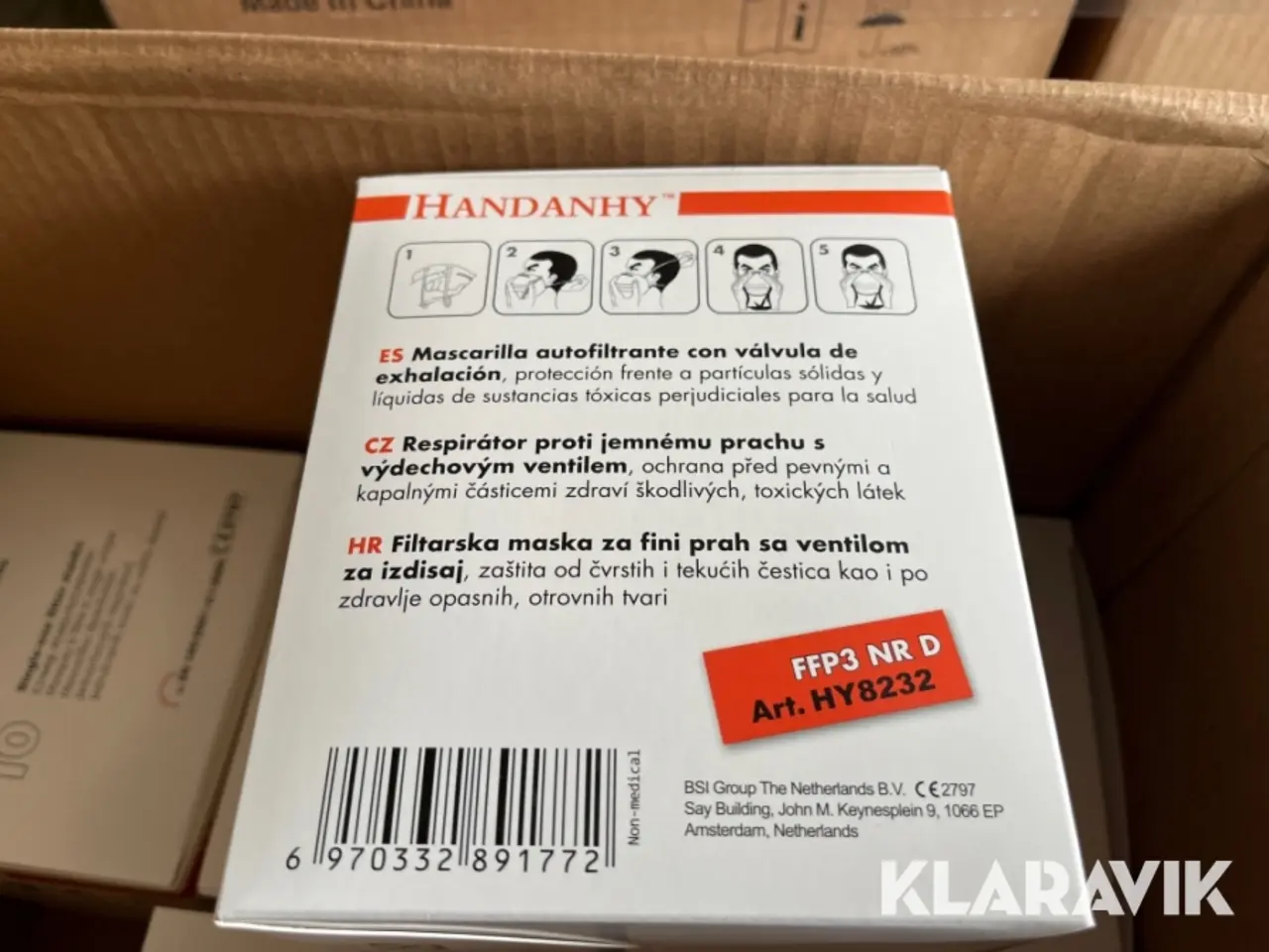 Billede 11 - Støv masker Handanhy FFP3 NR D 3 kasser af 12 æsker