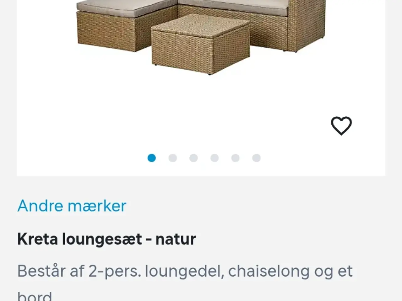 Billede 1 - Kreta Loungesæt