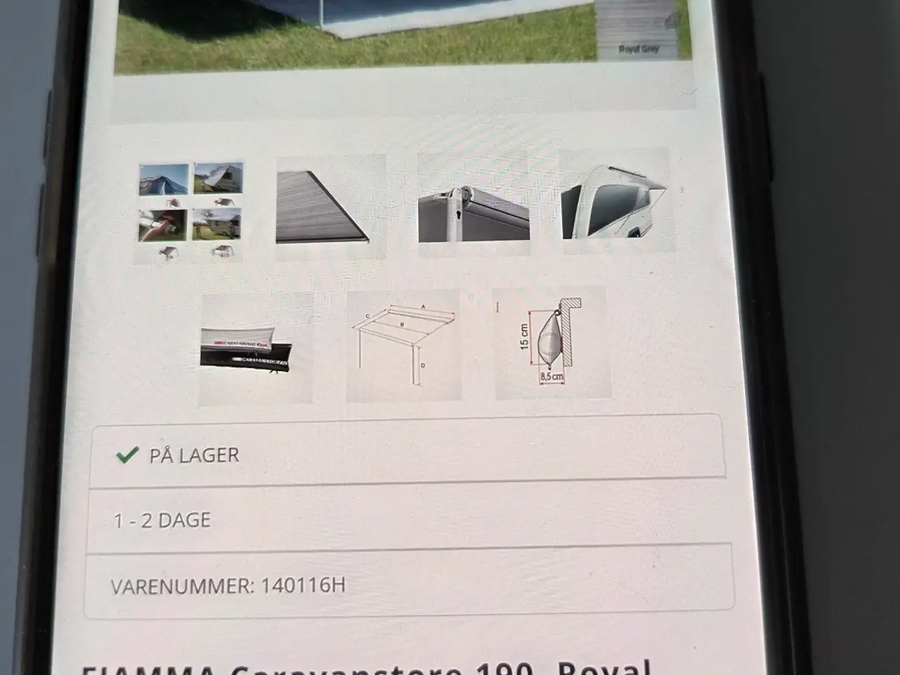 Billede 2 - Fiamma posemarkise 280cm. +1 sidestykke. Caravanst