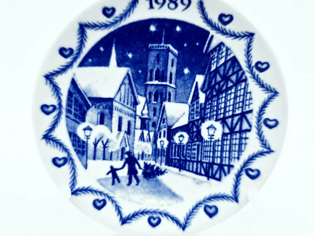 Billede 1 - Royal Copenhagen Mini Juleplatte Jul I Ribe 1989