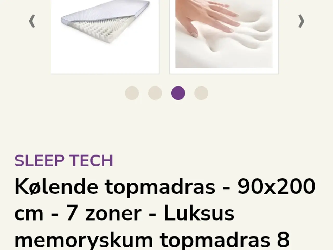 Billede 5 - Ny topmadras memoryskum,kølende