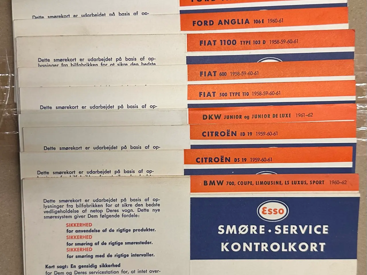 Billede 7 - Esso smørekort til veteranbiler 