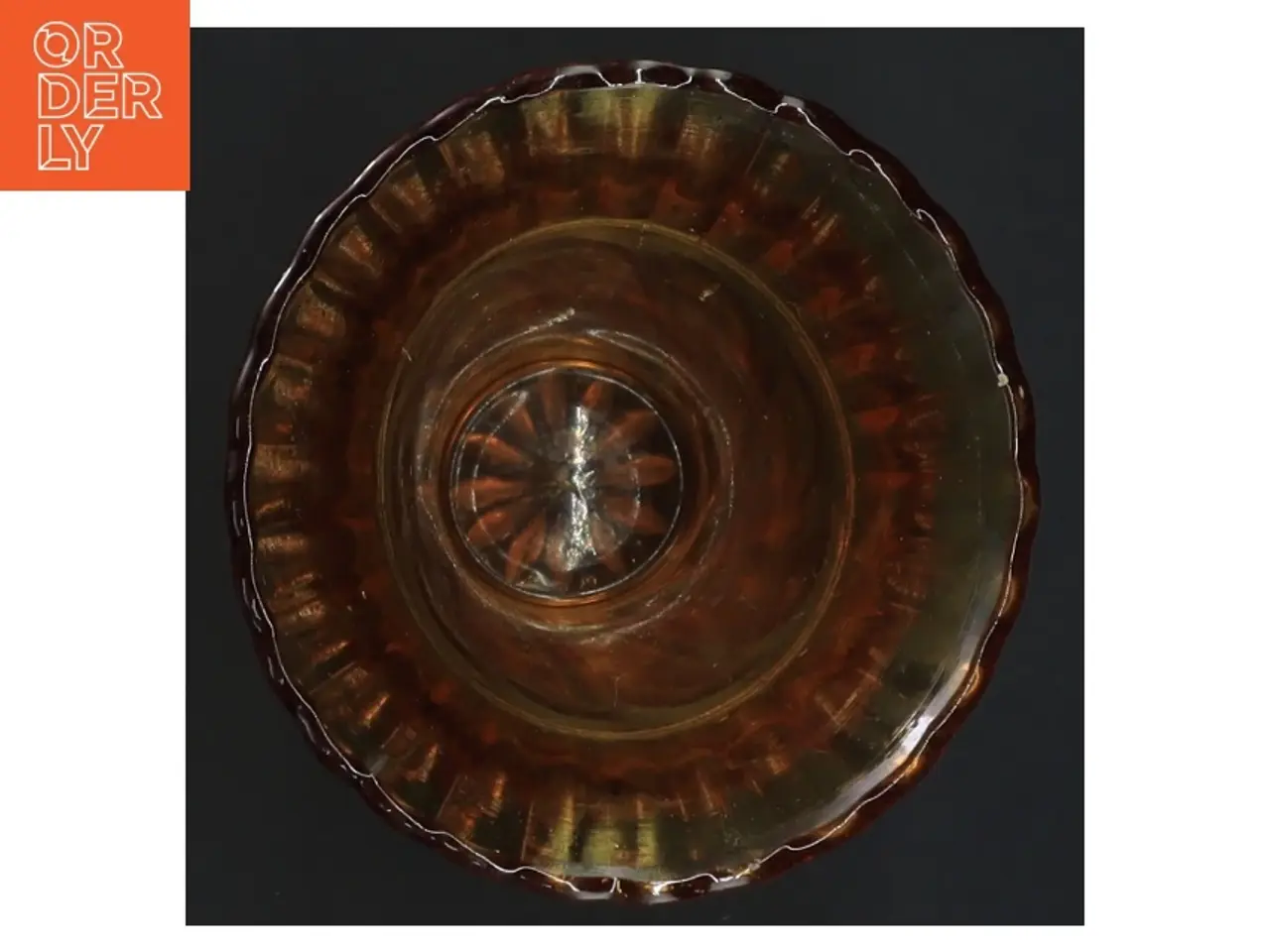 Billede 2 - Rav-farvet vase fra Fyens Glasværk (str. 14x9 cm)
