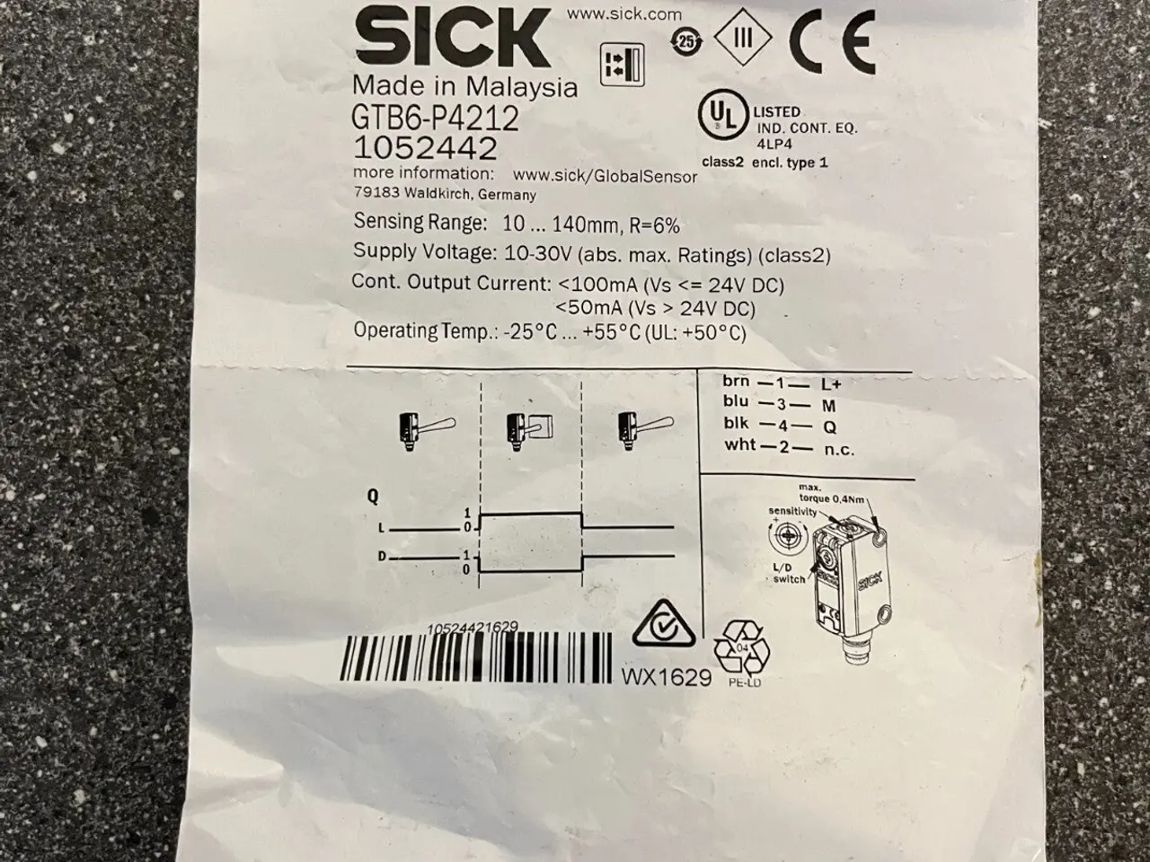 Billede 4 - SICK GTB6-P4212 Photoelectric Sensor 10-30V DC,