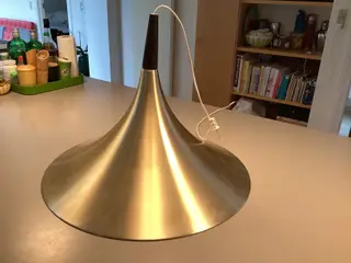 Trompet lampe med palisander topstykke