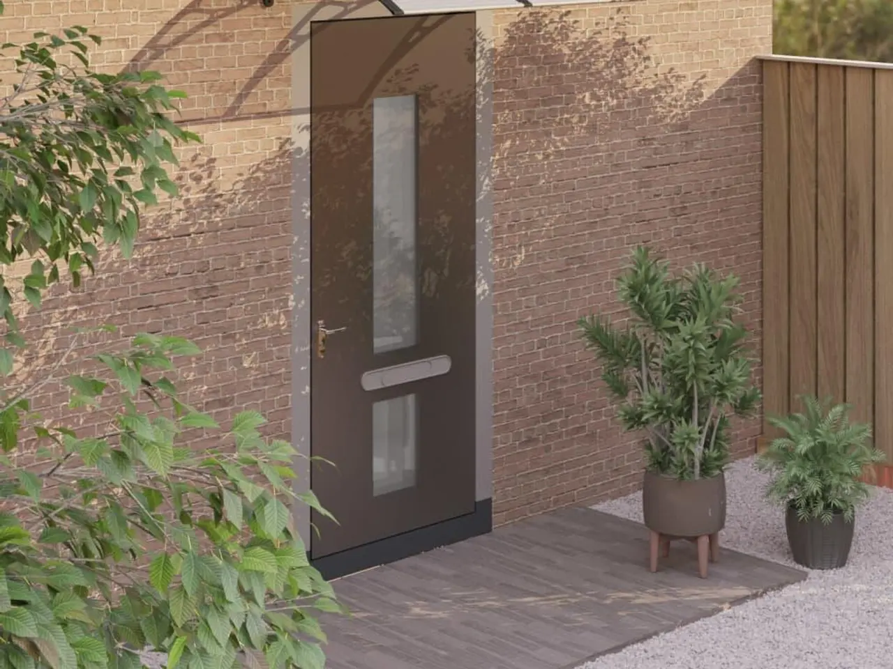 Billede 1 - Dørbaldakin 150 × 75 cm - polycarbonat, sort/transparent