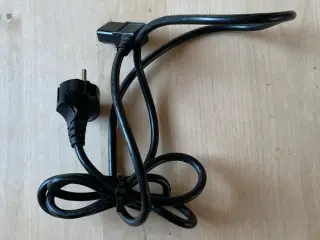 Sort strømledning til TV; 230V med schuko stik