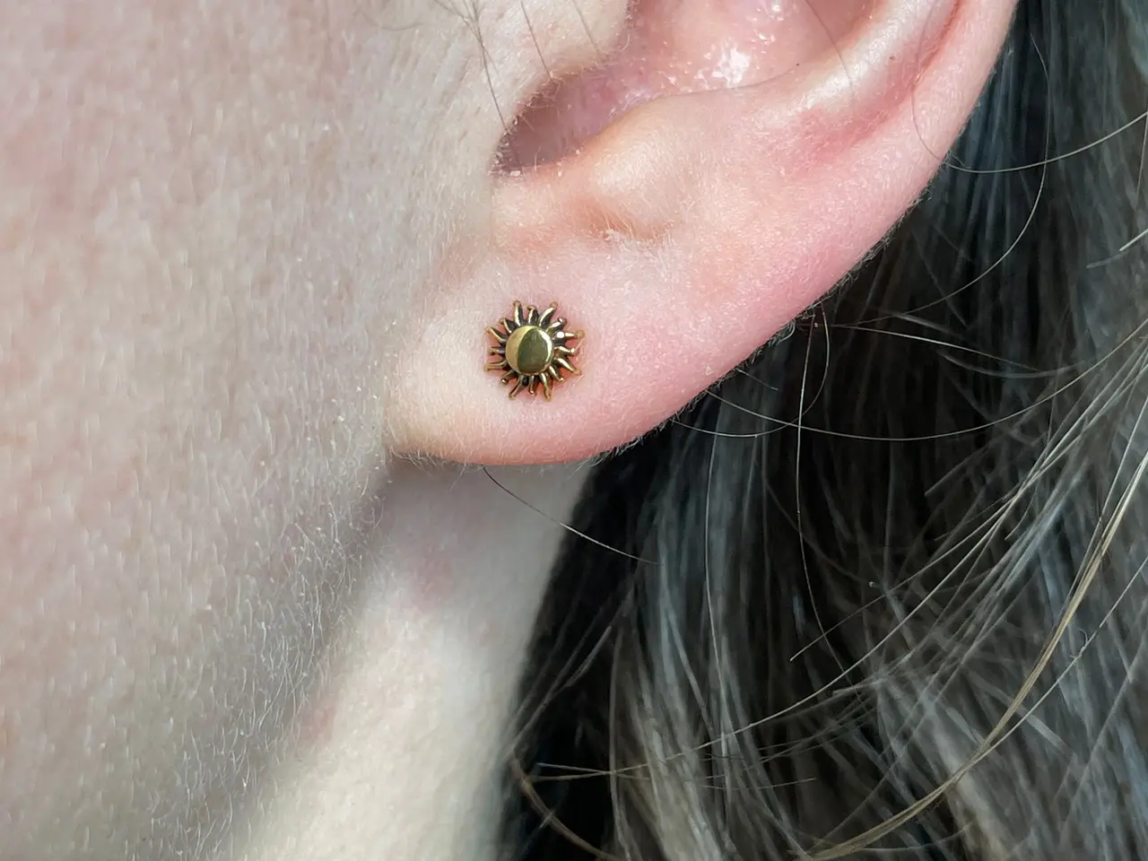 Billede 7 - IX Studios forgyldt Sol Earring 