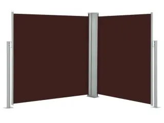 Sammenrullelig sidemarkise 140 x 600 cm brun
