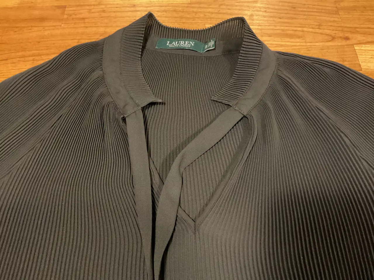 Billede 4 - Smuk Crepe Ralph Lauren Bluse Sort XL