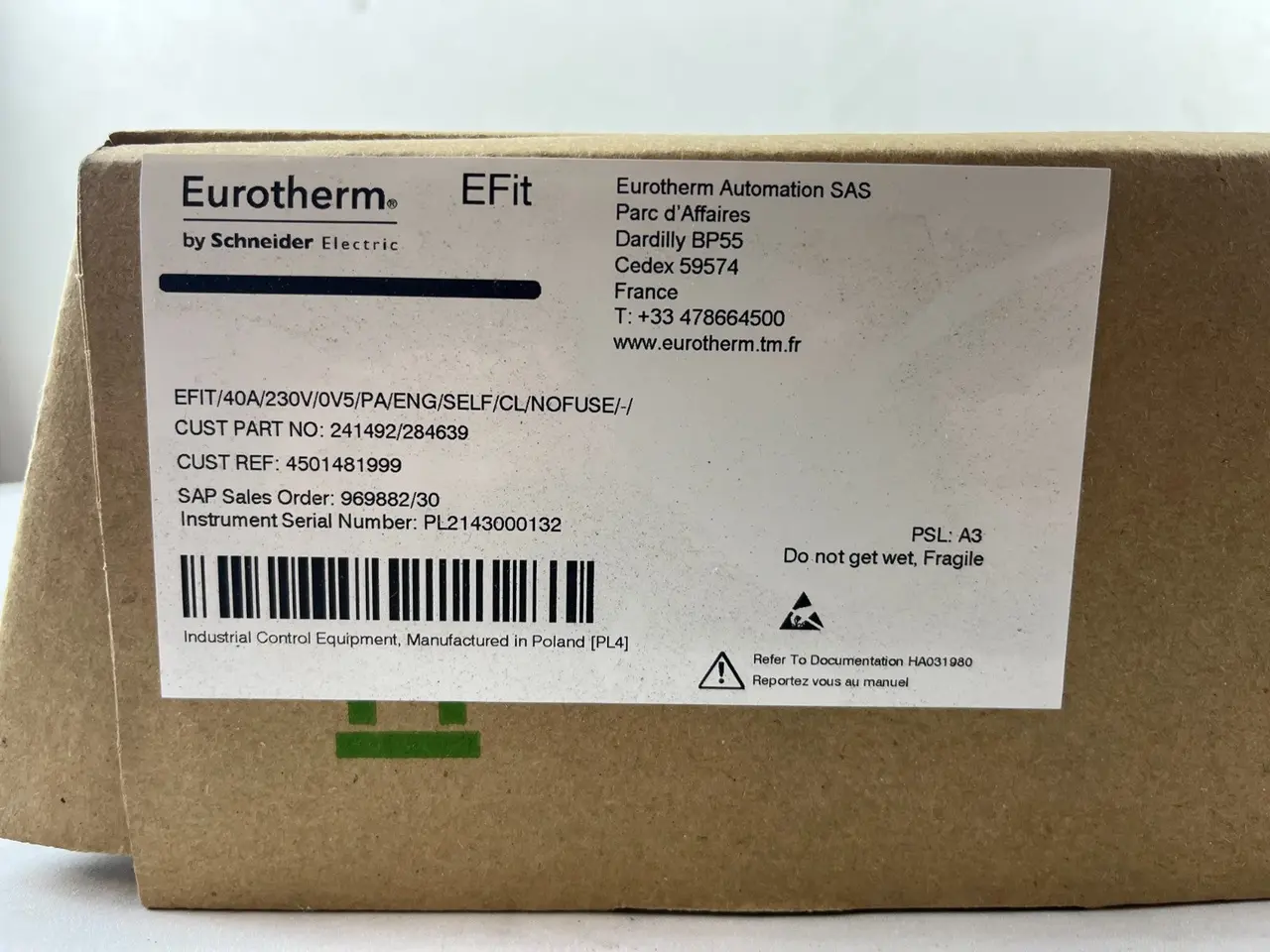 Billede 2 - Eurotherm EFit 40A 230V SCR Power Controller No