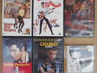 Elvis Presley; dvd, cd, vhs, kassetebånd, bøger