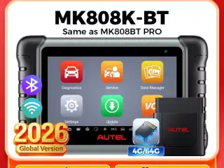 2026 AUTEL MaxiCOM MK808K-BT Bil OBD2 Diagnostisk 