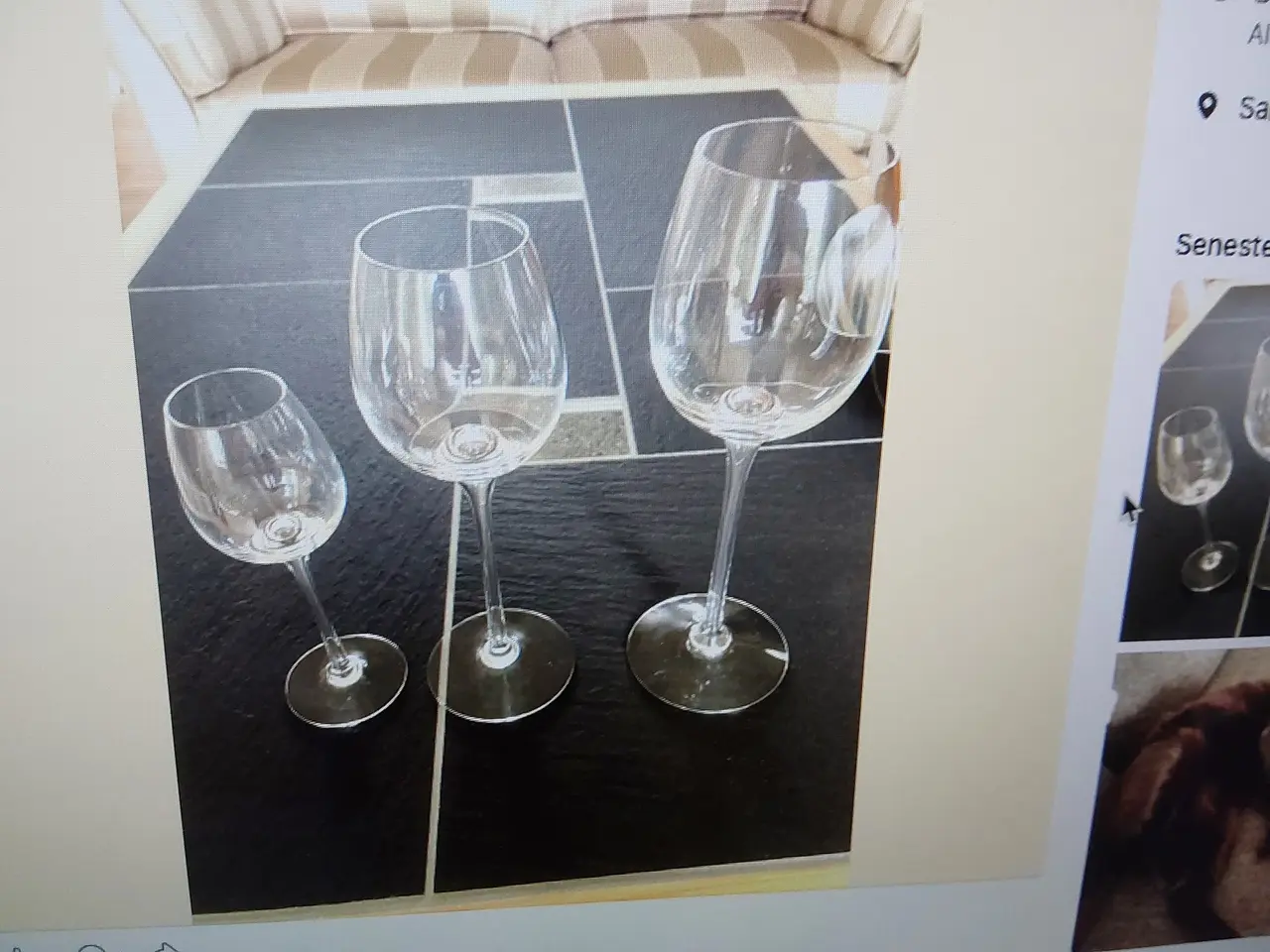 Billede 1 - Fontaine vinglas på høj stilk.