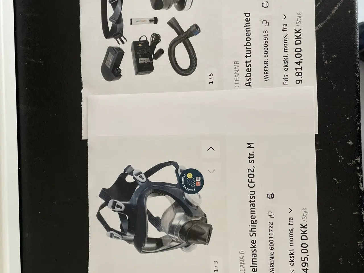 Billede 4 - Cleanair  helmaske m/asbest turboenhed 