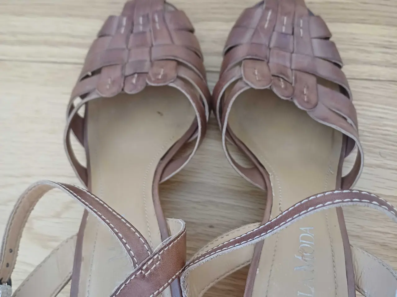 Billede 10 - Bella Moda kilehæl læder sandaler