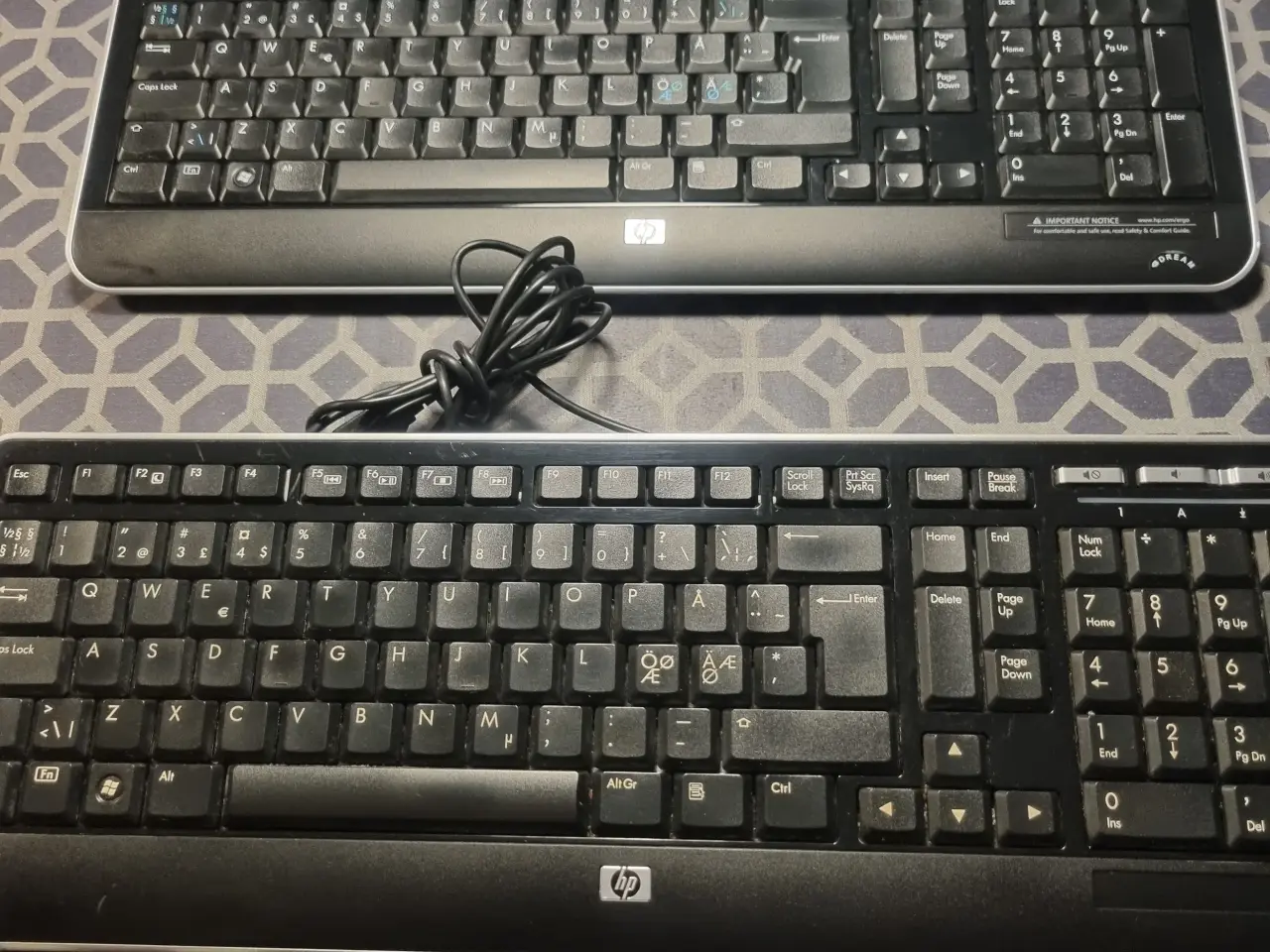 Billede 1 - Hp tastaturer 2 stk
