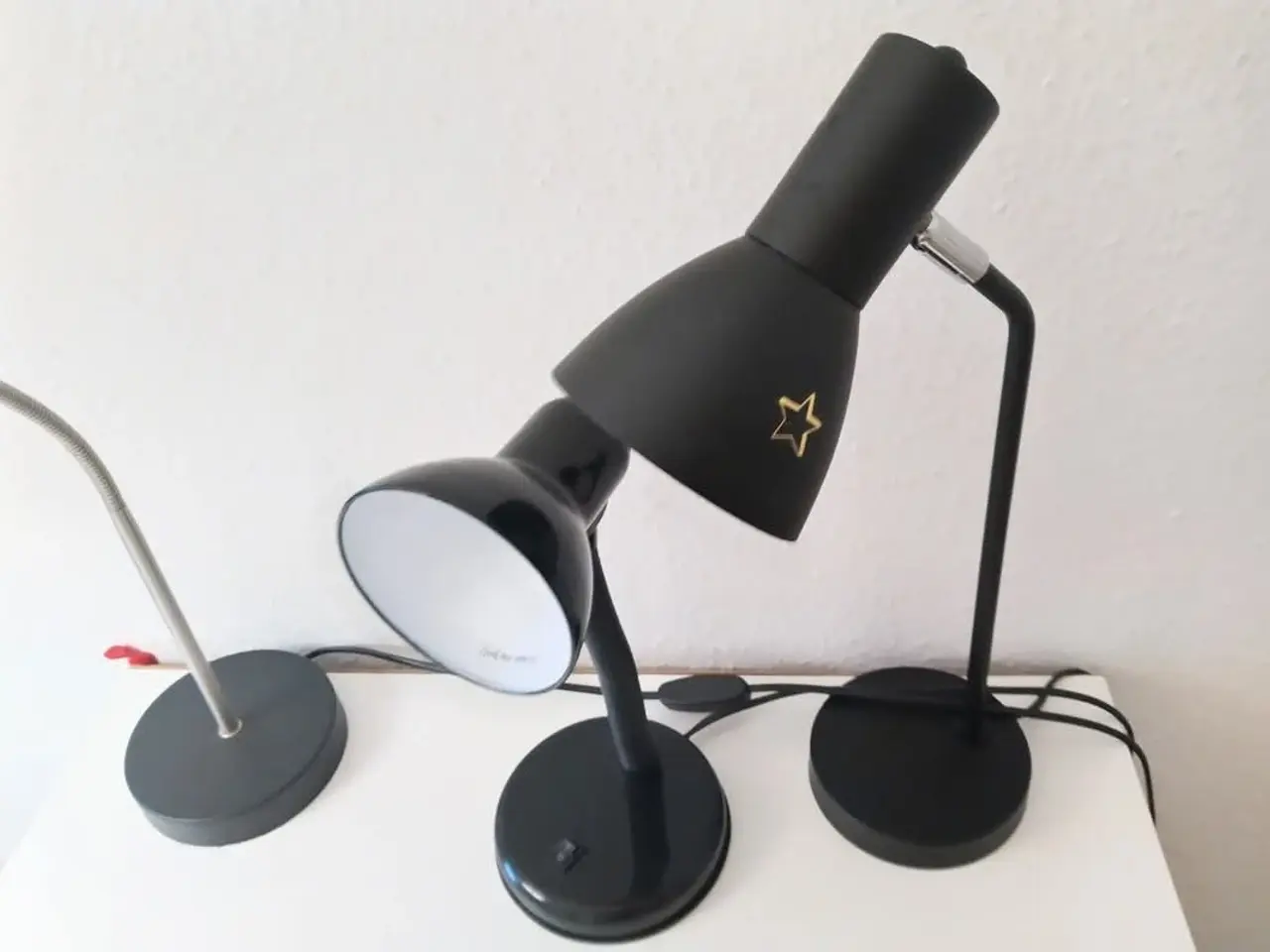 Billede 1 - 3 stk Bordlamper/senge lamper