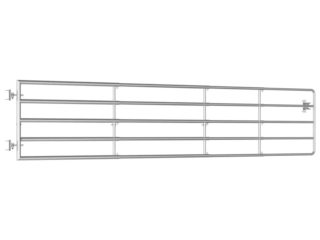 Billede 3 - Markport 5-stangs 150-400 x 90 cm - sølvfarvet