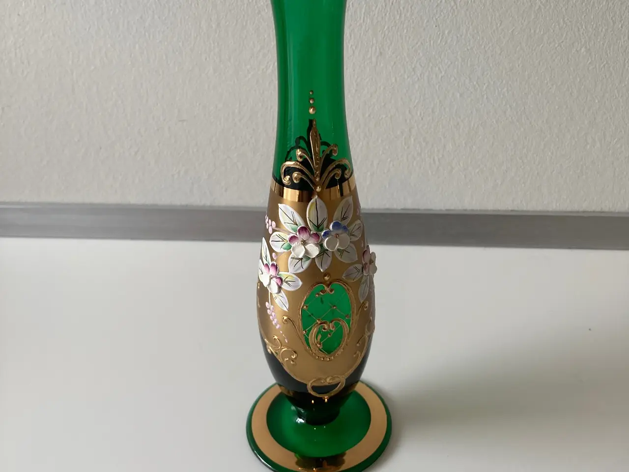 Billede 6 - Bohemian Crystal – Håndmalet Guld på Blå, Grøn & R